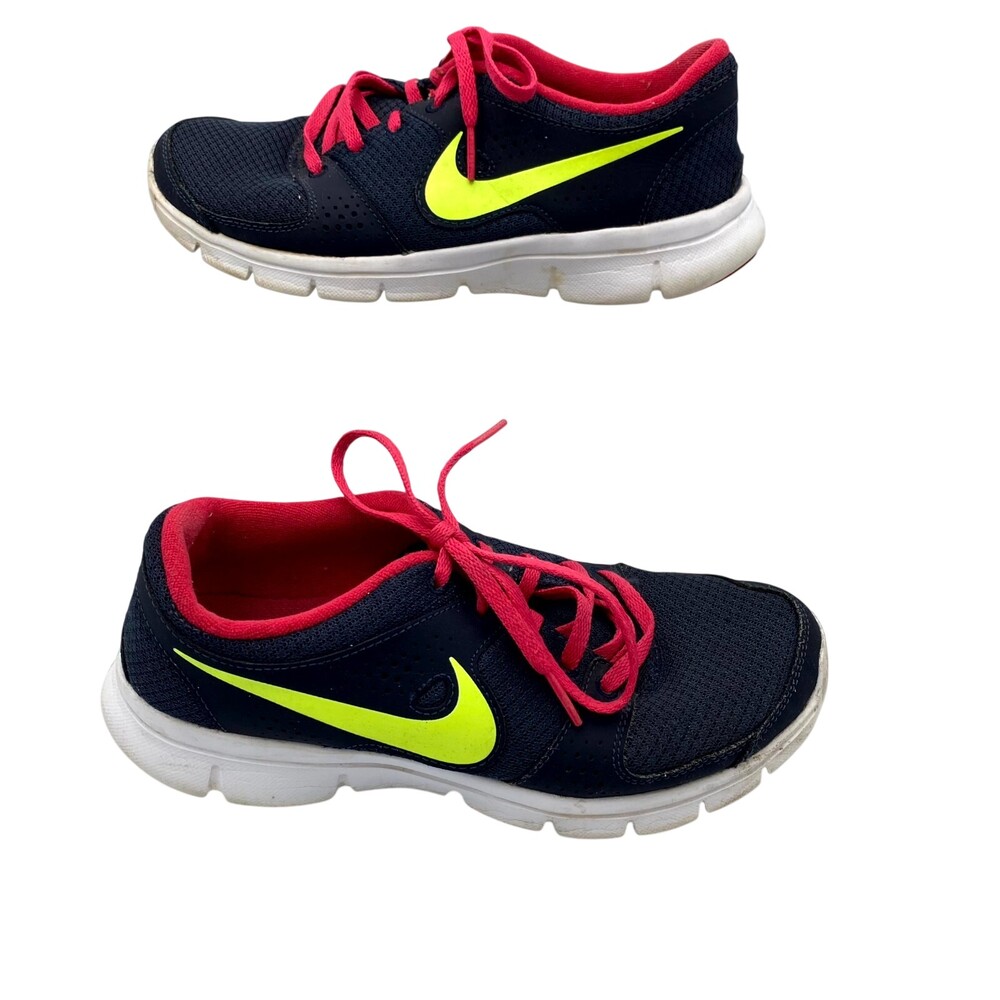 Nike Flex Experience Run 52574-402 Women's 6.5 Sneakers Thunder Blue Volt Shoes